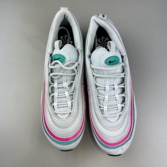 Nike Air Max 97 Sneaker in Pure Platinum, Black, Pink Prime, Washed Teal, & Whit - Picture 6 of 9